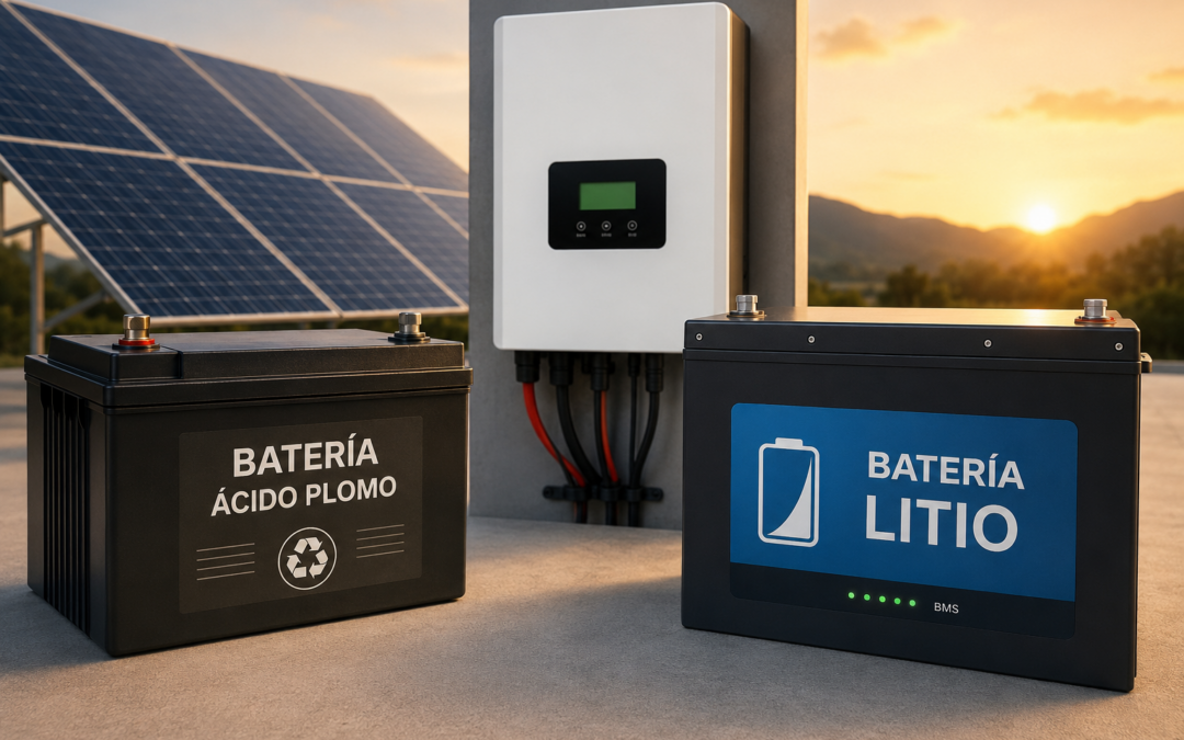 Tipos de baterías para sistemas fotovoltaicos aislados: ¿plomo-ácido o litio?